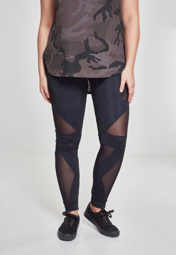 Urban Classics Women's Triangle Tech Mesh leggings blk/blk