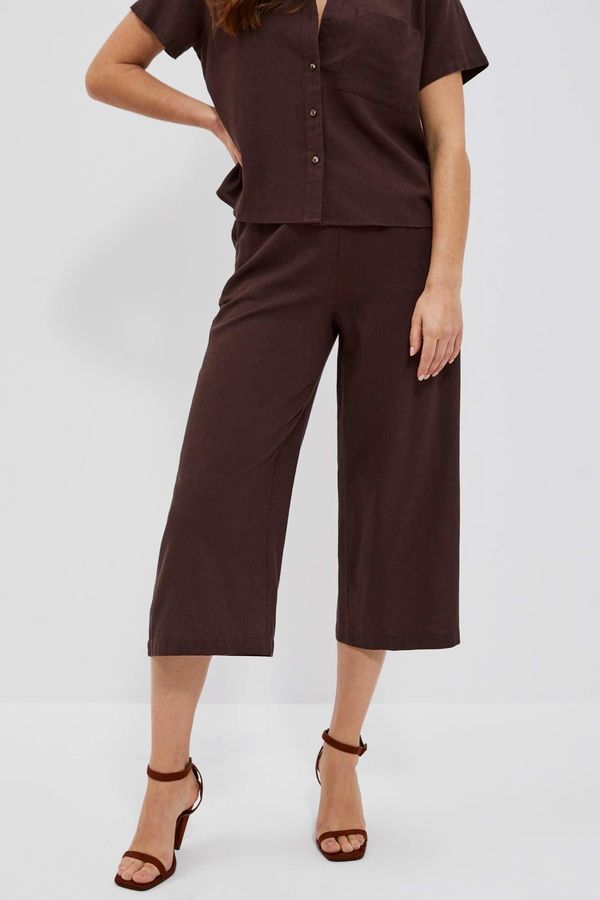 Moodo WOMEN'S TROUSERS L-SP-4030 D.OAK