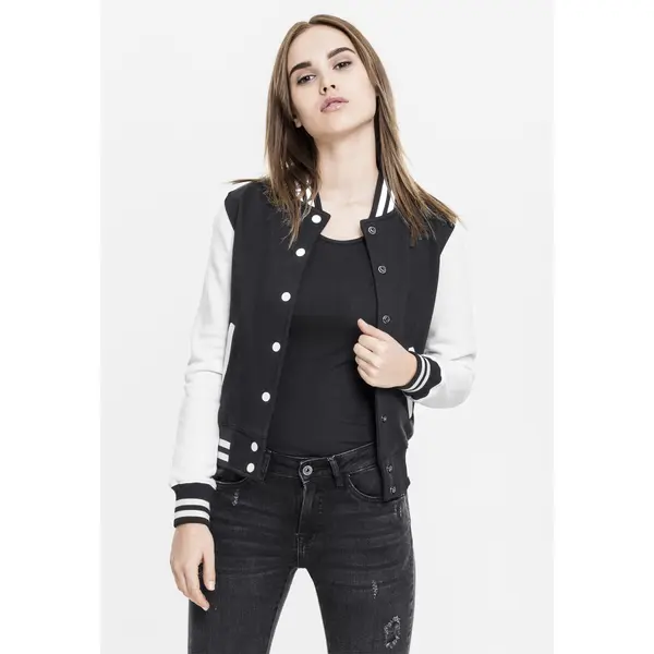 Urban Classics Women's two-tone College sweatshirt blk/wht