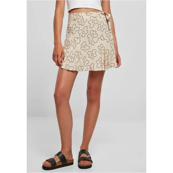 Urban Classics Women's viscose Mini Skort soft seagrass flower
