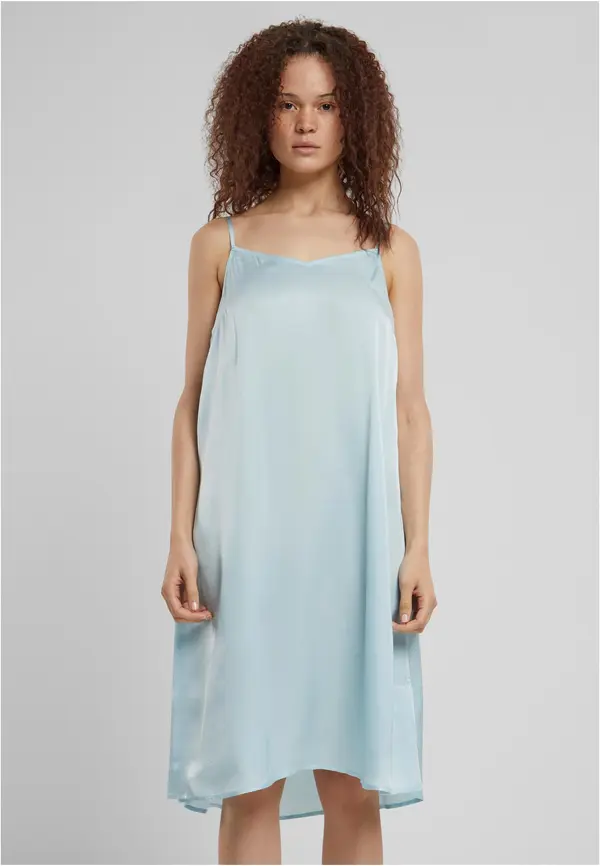 Urban Classics Women's Viscose Satin Nightgown - Blue