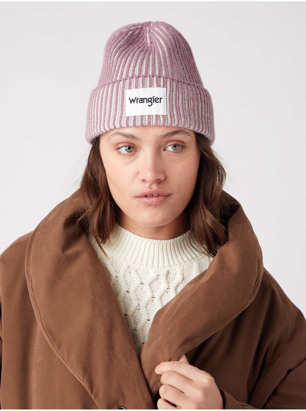 Wrangler Women's White and Purple Ribbed Winter Hat Wrangler - Women