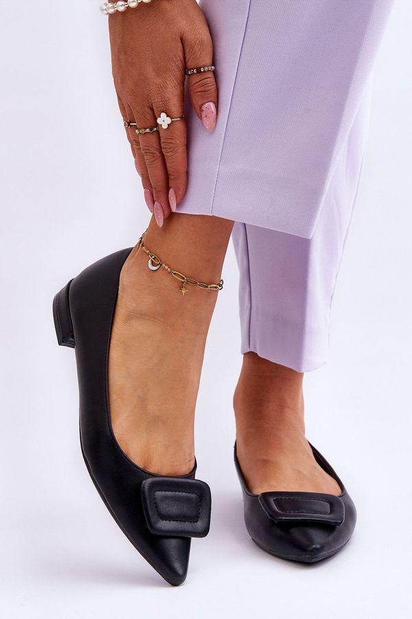 WS1 WS1 Classic Ballerinas With Decoration Black Rivea