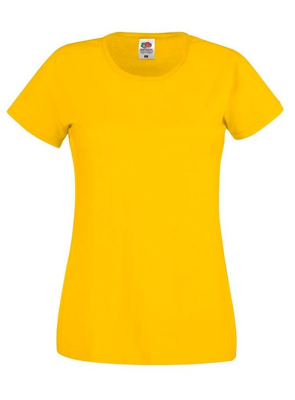 Fruit of the Loom Yellow Women's T-shirt Lady fit Original Fruit of the Loom