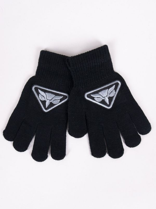 Yoclub Yoclub Kids's Boys' Five-Finger Gloves RED-0233C-AA5B-001