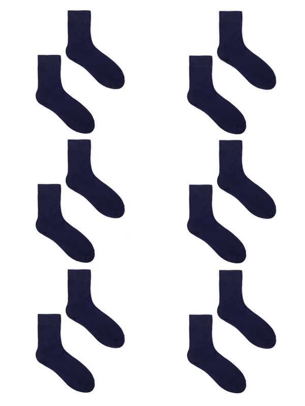 Yoclub Yoclub Man's Men's Plain Navy Blue Socks 6-Pack SKA-0055F-1900 Navy Blue