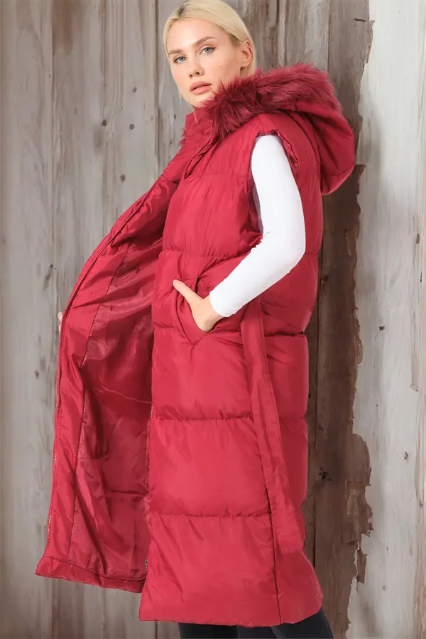 dewberry Z6744 ROSA ŽENSKI PRSLUK-VANJSKI BURGUNDAC