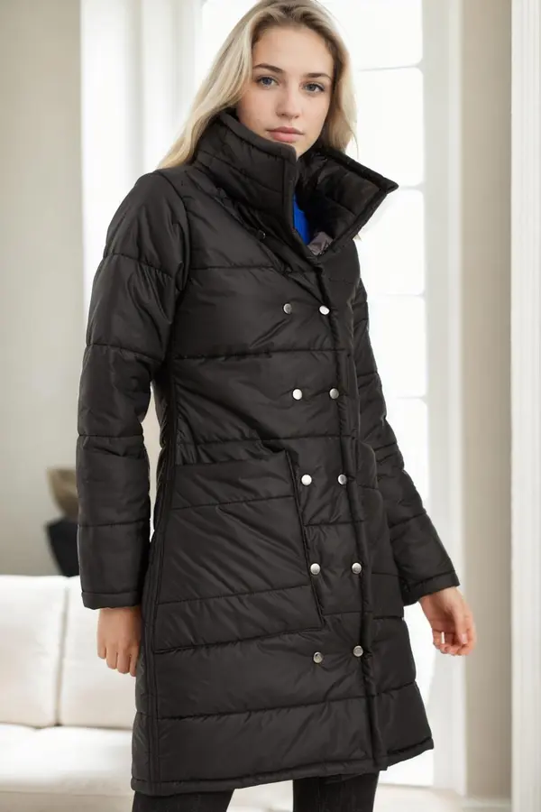 dewberry Z9647 DEWBERRY WOMEN'S COAT-BLACK