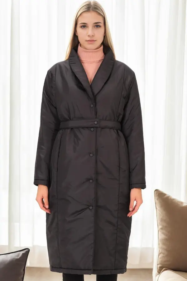 dewberry Z9688 DEWBERRY WOMEN'S COAT-BLACK