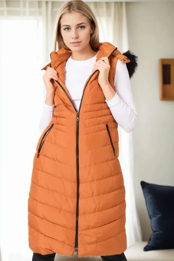 dewberry Z9752 DEWBERRY WOMEN'S VEST-TAN