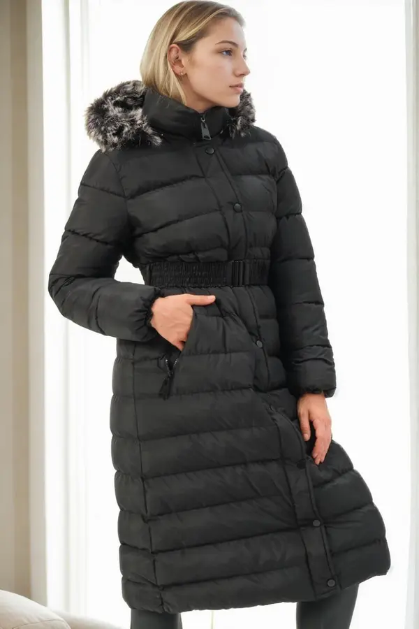 dewberry Z9779 DEWBERRY WOMEN'S COAT-BLACK