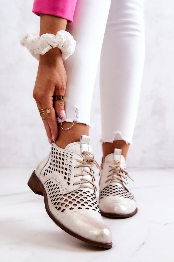 Zazoo Zazoo Leather Openwork Shoes Nicole