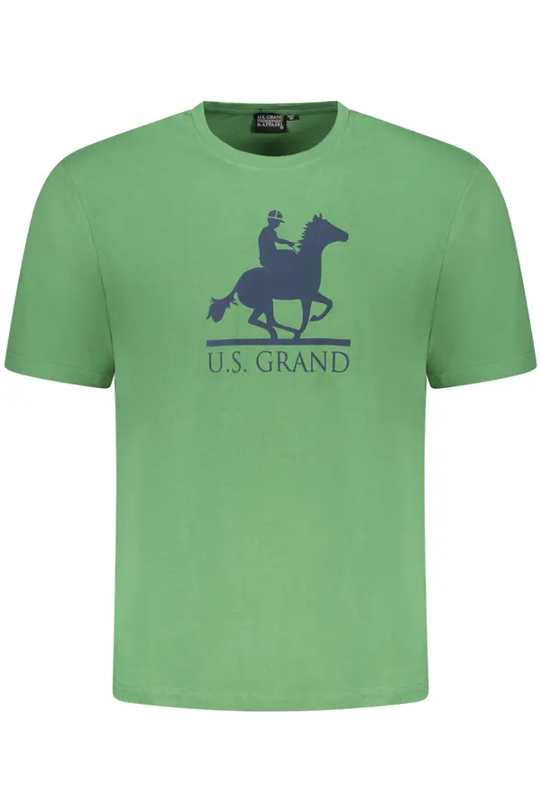 U.S. GRAND Zelena majica kratkih rukava s natpisom US Grand Polo