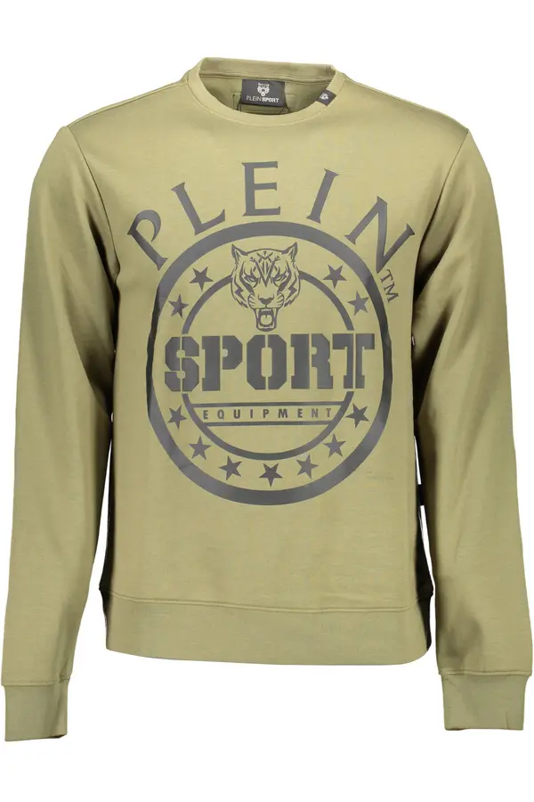 Plein Sport Zelena majica s kapuljačom PLEIN SPORT bez kapuljače