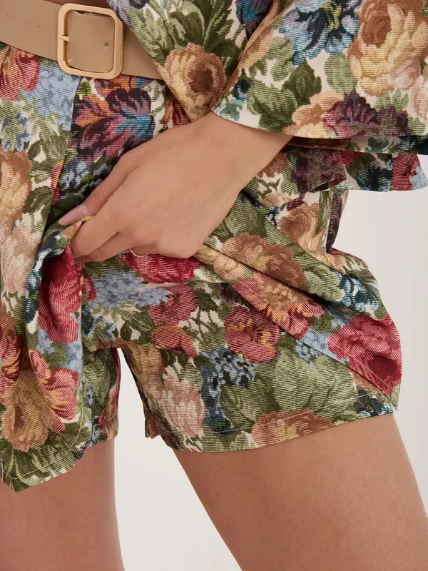 Italy Moda Zelene kratke hlače s remenom