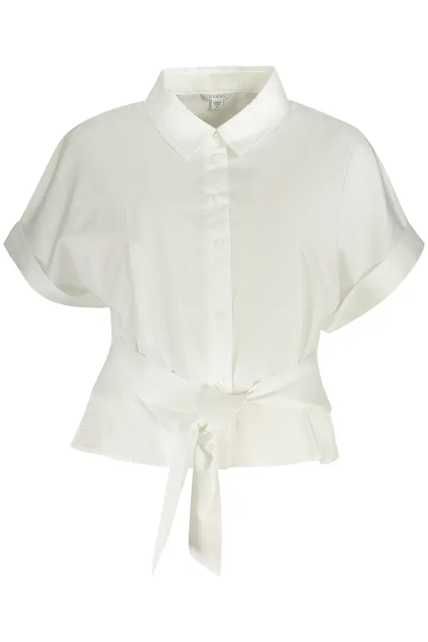 GUESS JEANS Ženska bijela bluza s kratkim rukavima