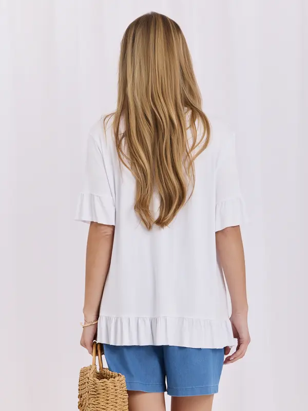 RELEVANCE Ženska bijela oversized bluza