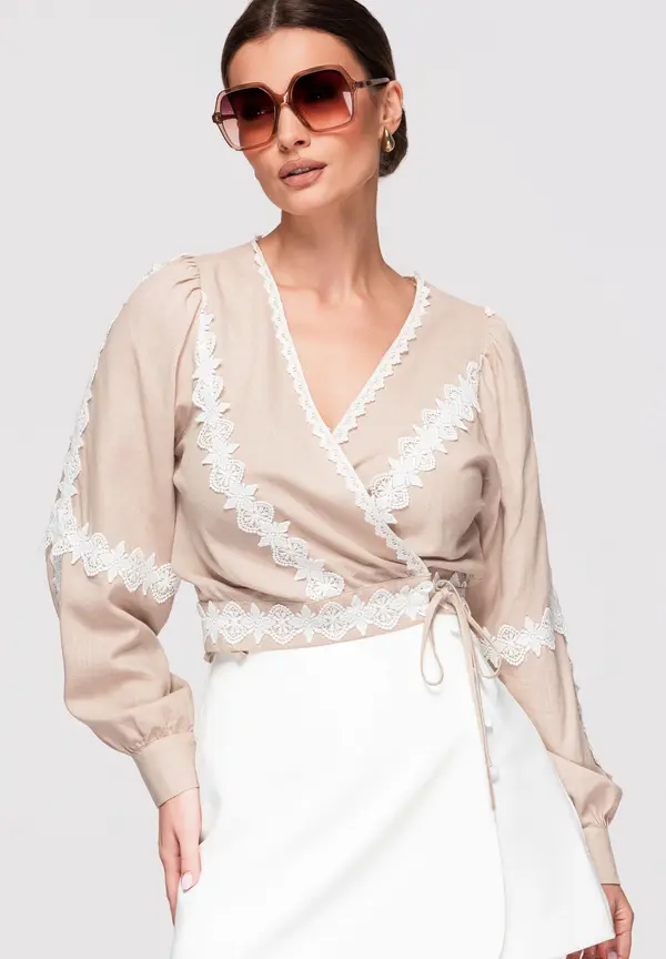 Edoti Ženska bluza na preklop OW-TS