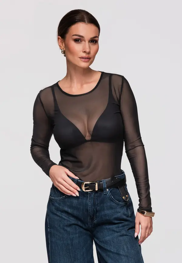 Edoti Ženska bluza od prozirne mrežice