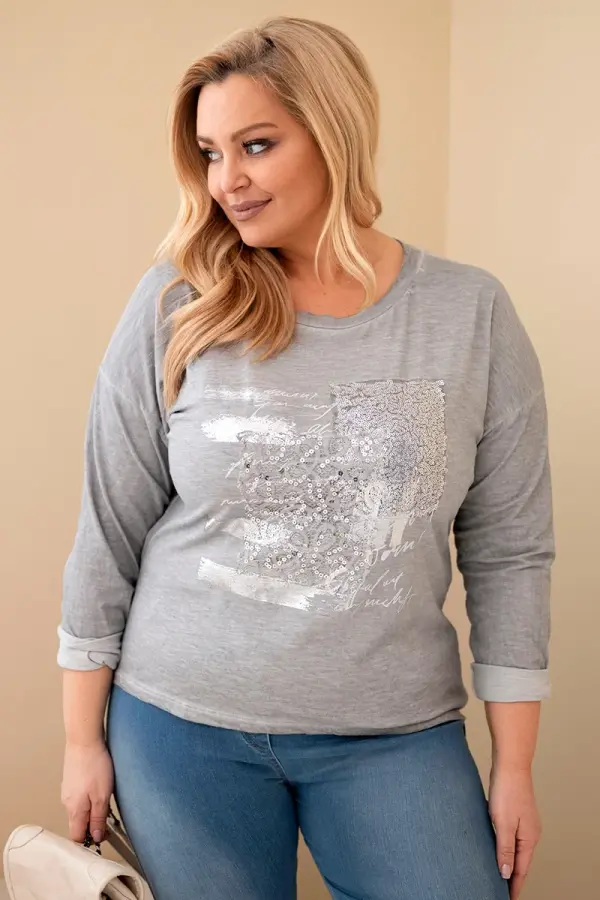 Kesi Włoski Ženska bluza plus size s printom