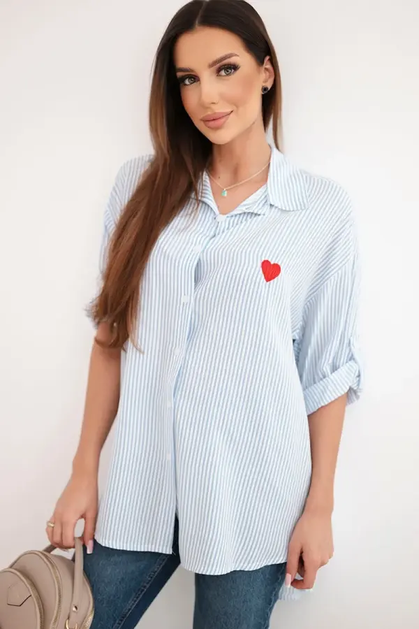Kesi Włoski Ženska bluza s čipkom i srcem
