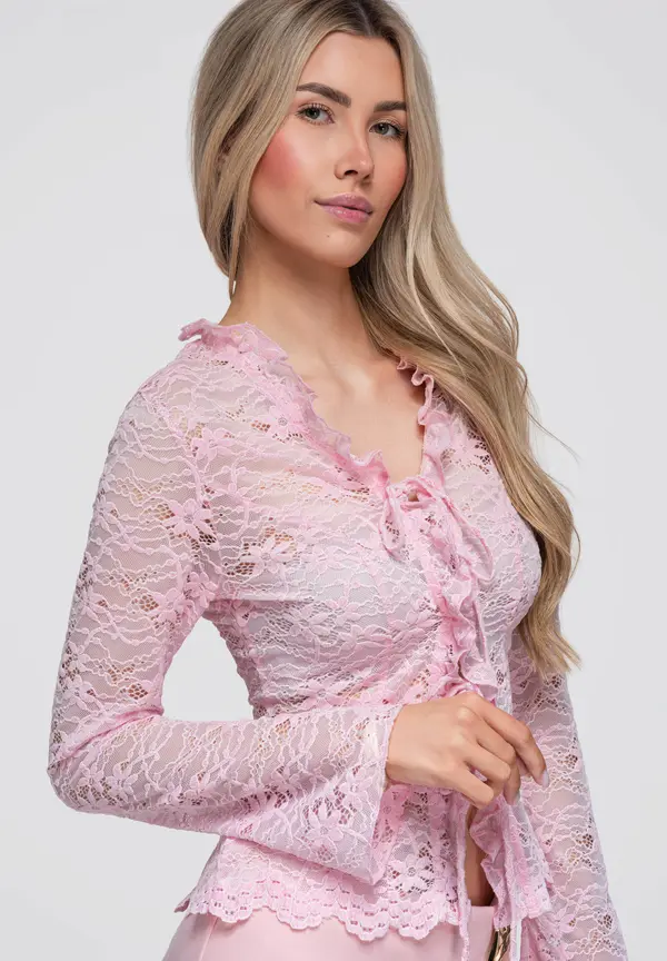 Ombre Ženska bluza s ombre čipkom