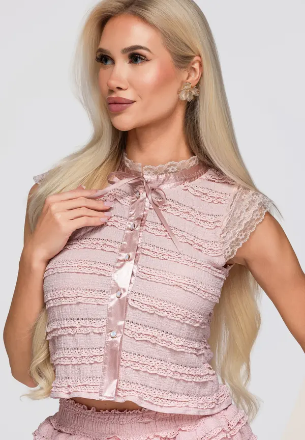 Ombre Ženska bluza s ombre čipkom