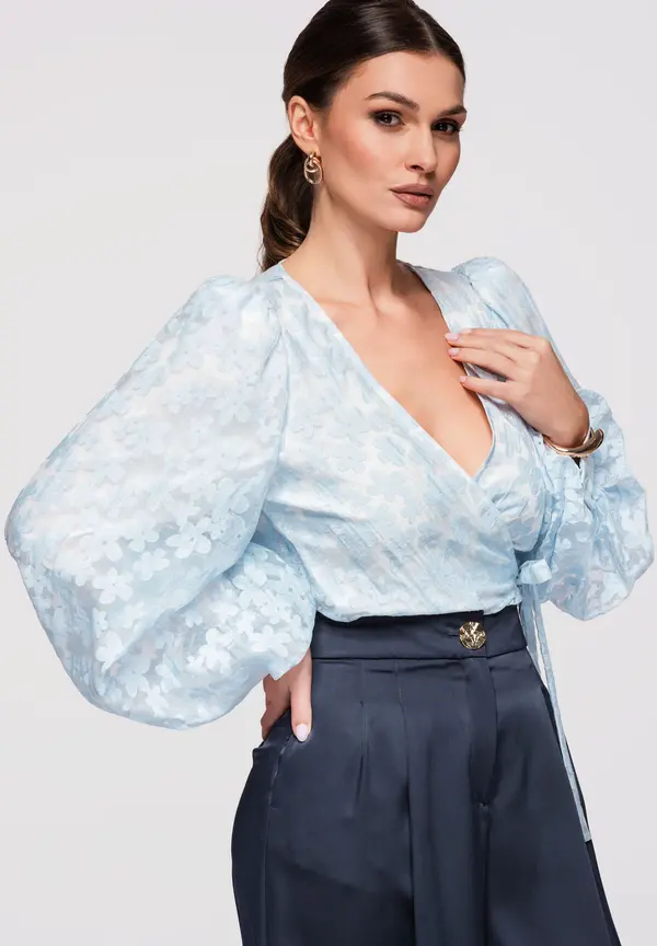 Edoti Ženska bluza s V-izrezom na preklop