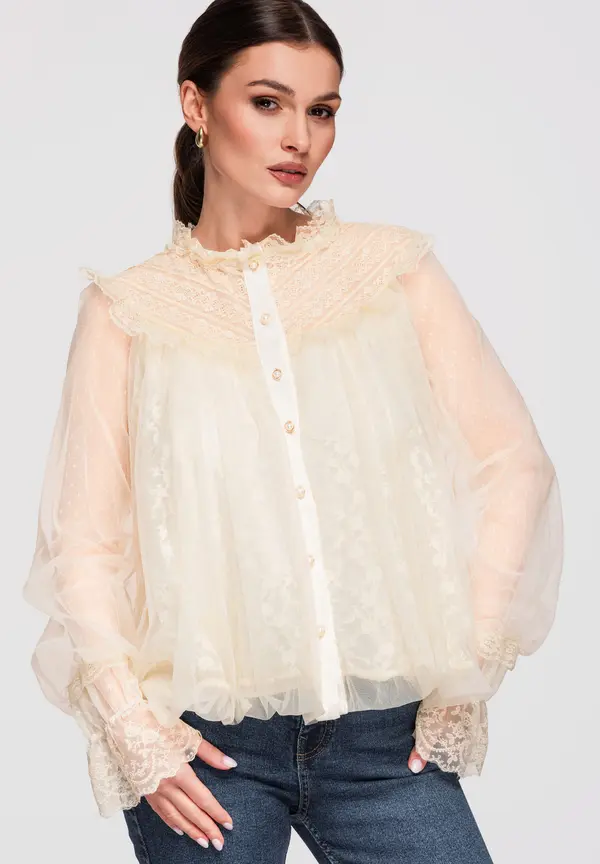 Edoti Ženska čipkasta bluza Edoti