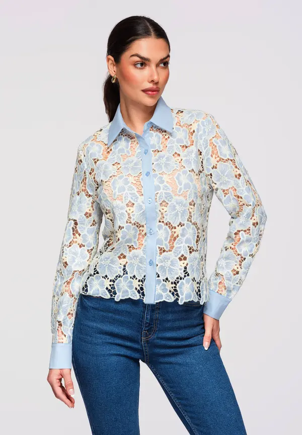 Edoti Ženska čipkasta bluza LARICA