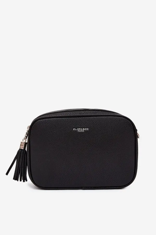 FLORA & CO Ženska crna torba preko tijela Flora&amp;Co