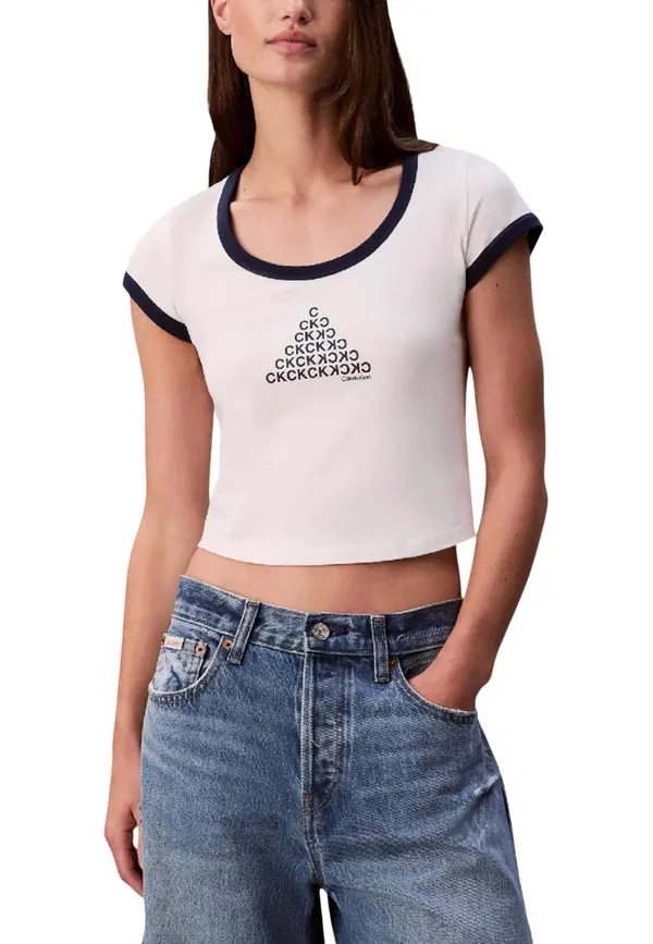 Calvin Klein Ženska crop majica kratkih rukava Calvin Klein Jeans