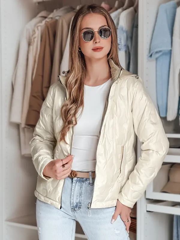 DStreet Ženska dvostrana prijelazna jakna SYLVIAN bijela