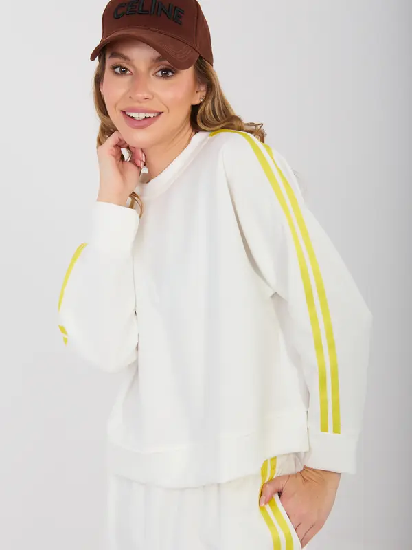RUE PARIS Ženska ecru oversized bluza bez kapuljače