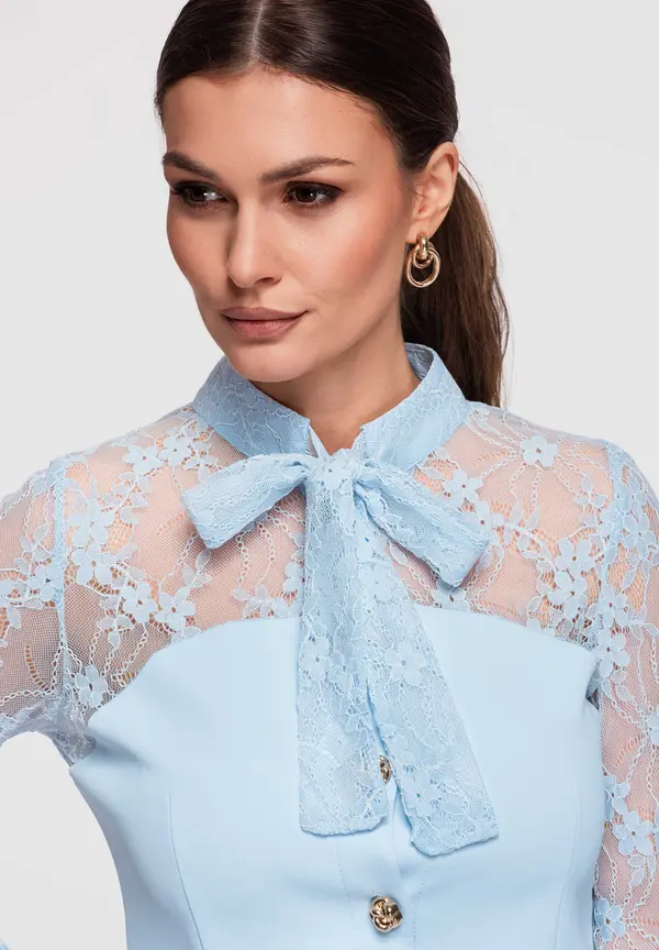 Edoti Ženska elegantna košulja s čipkom