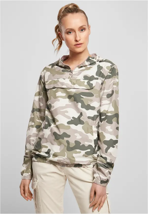 Urban Classics Ženska jakna Camo Pull preko Dukrose kamuflaže