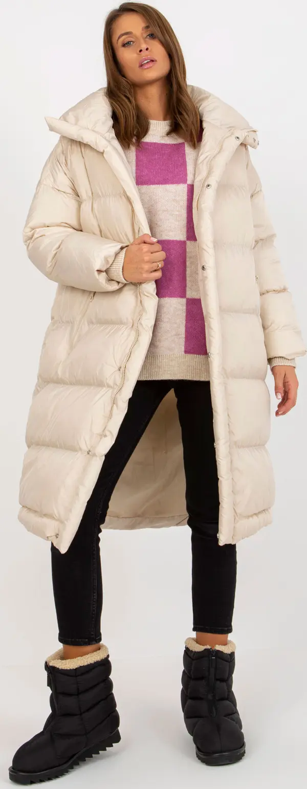 Fashionhunters Ženska jakna Fashionhunters Beige