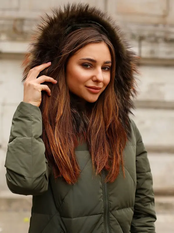 PERSO Ženska jakna PERSO PERSO_Coat_BLH919029FX_Khaki