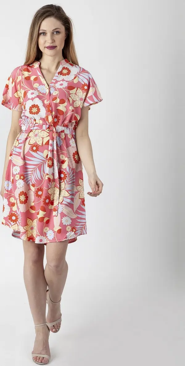 PERSO Ženska ljetna haljina s kratkim kimono rukavima