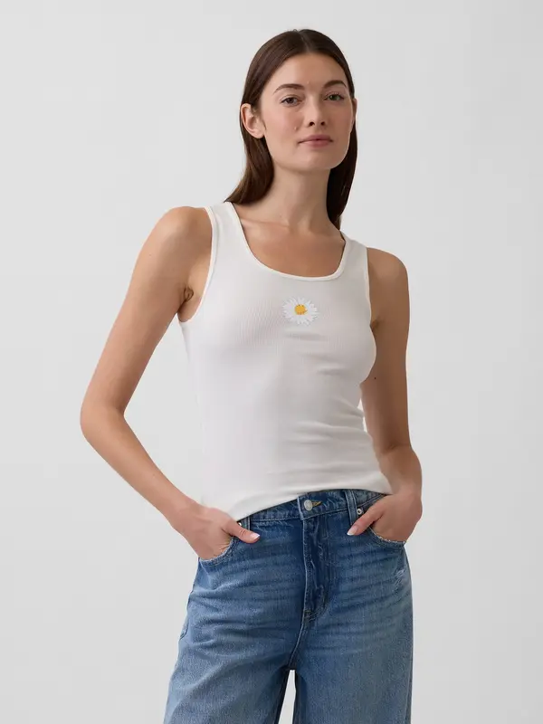 GAP Ženska majica bez rukava s Gap logom