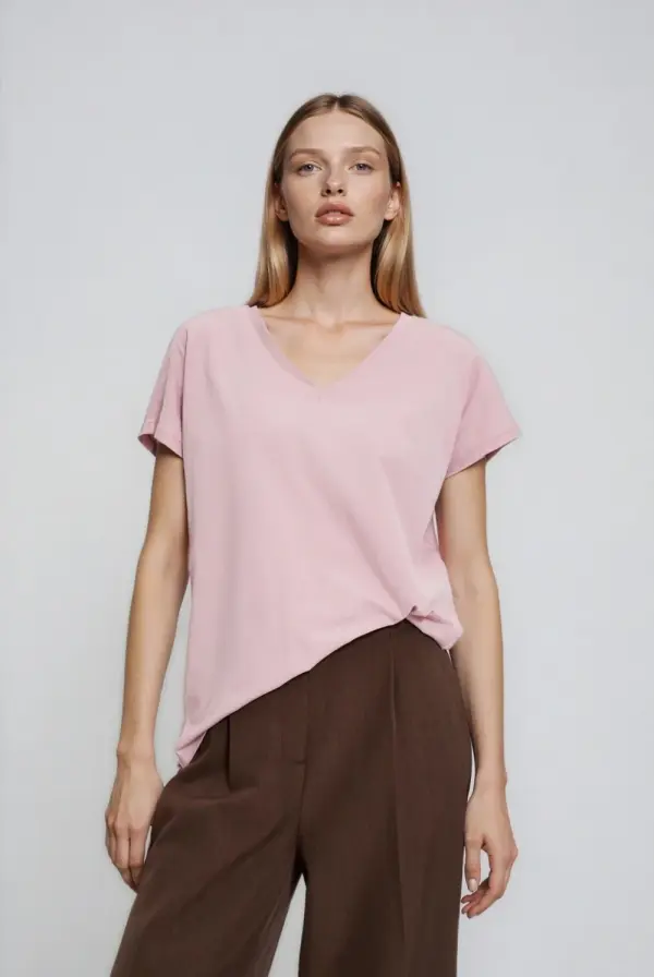 Marisse Ženska majica kratkih rukava Marisse DUSTY PINK