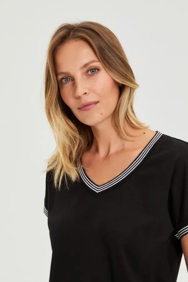 Marisse Ženska majica kratkih rukava Marisse L-TS-4908 crna