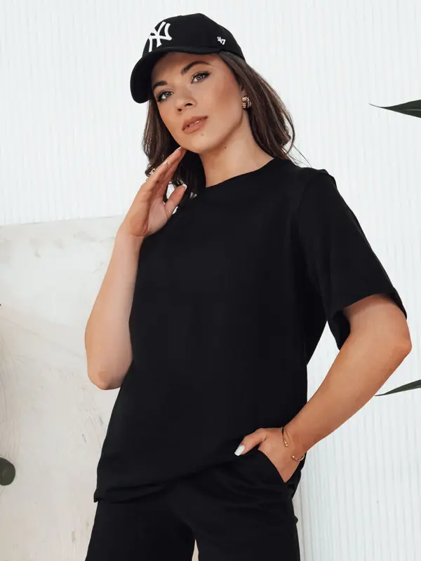 DStreet Ženska majica kratkih rukava SWAN crna