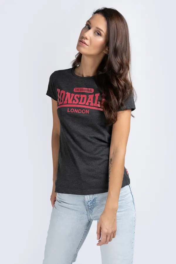 Lonsdale Ženska majica Lonsdale 114026-Marl Black