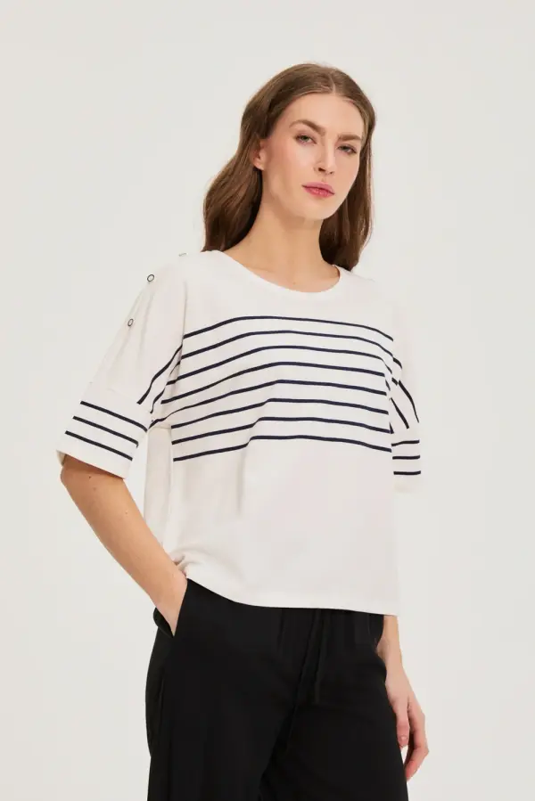 Marisse Ženska majica s kapuljačom Marisse OFF WHITE