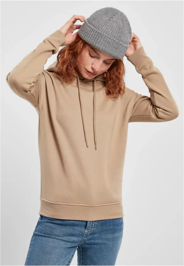 Urban Classics Ženska majica s kapuljačom u boji pijeska