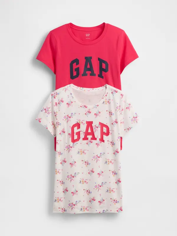 GAP Ženska majica s logom GAP, 2 komada