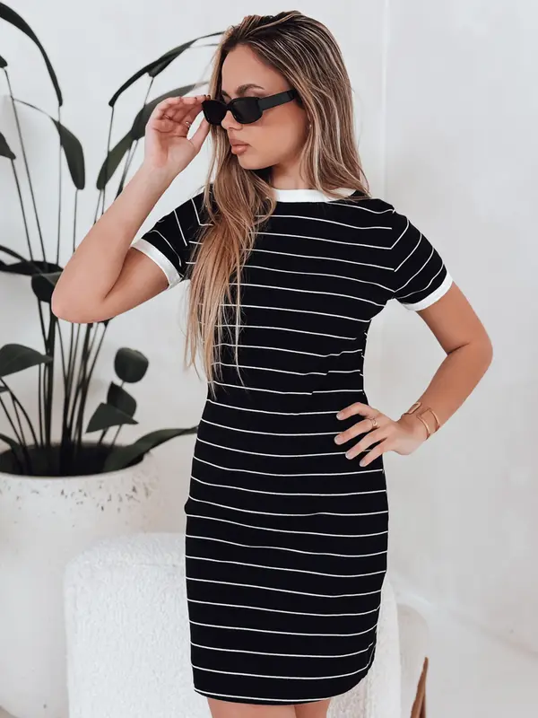 DStreet Ženska mini haljina FITLINES crna