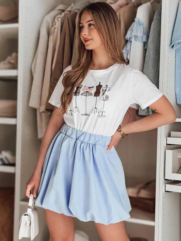 DStreet Ženska mini suknja PUFFELLA plava