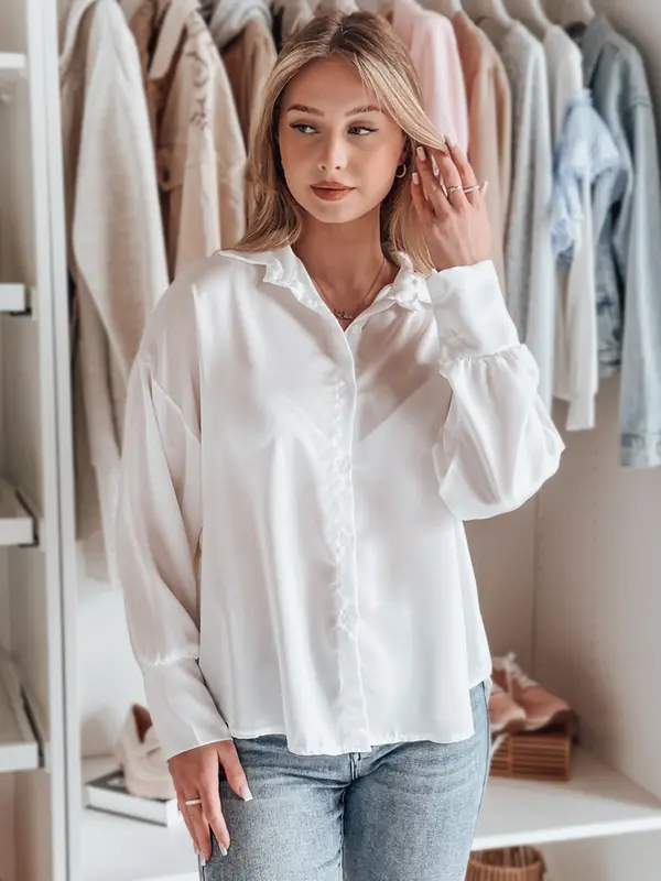DStreet Ženska oversize bluza SATINIA bijela